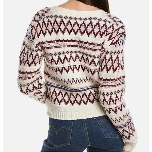 RAG & BONE Willow Fair Isle Wool Cardigan Extra Small 100% Wool - Picture 2 of 12